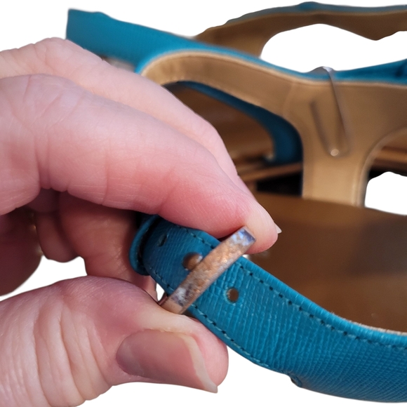 Michael KORS turquoise Plate Thong Sling Back Sandal - 8.     L14 - Picture 9 of 9